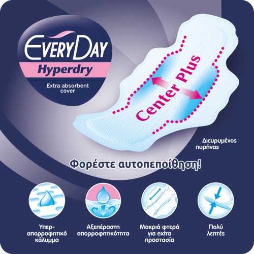 EVERYDAY - VALUE PACK HYPERDRY Σερβιέτες Super Ultra Plus - 18τεμ.